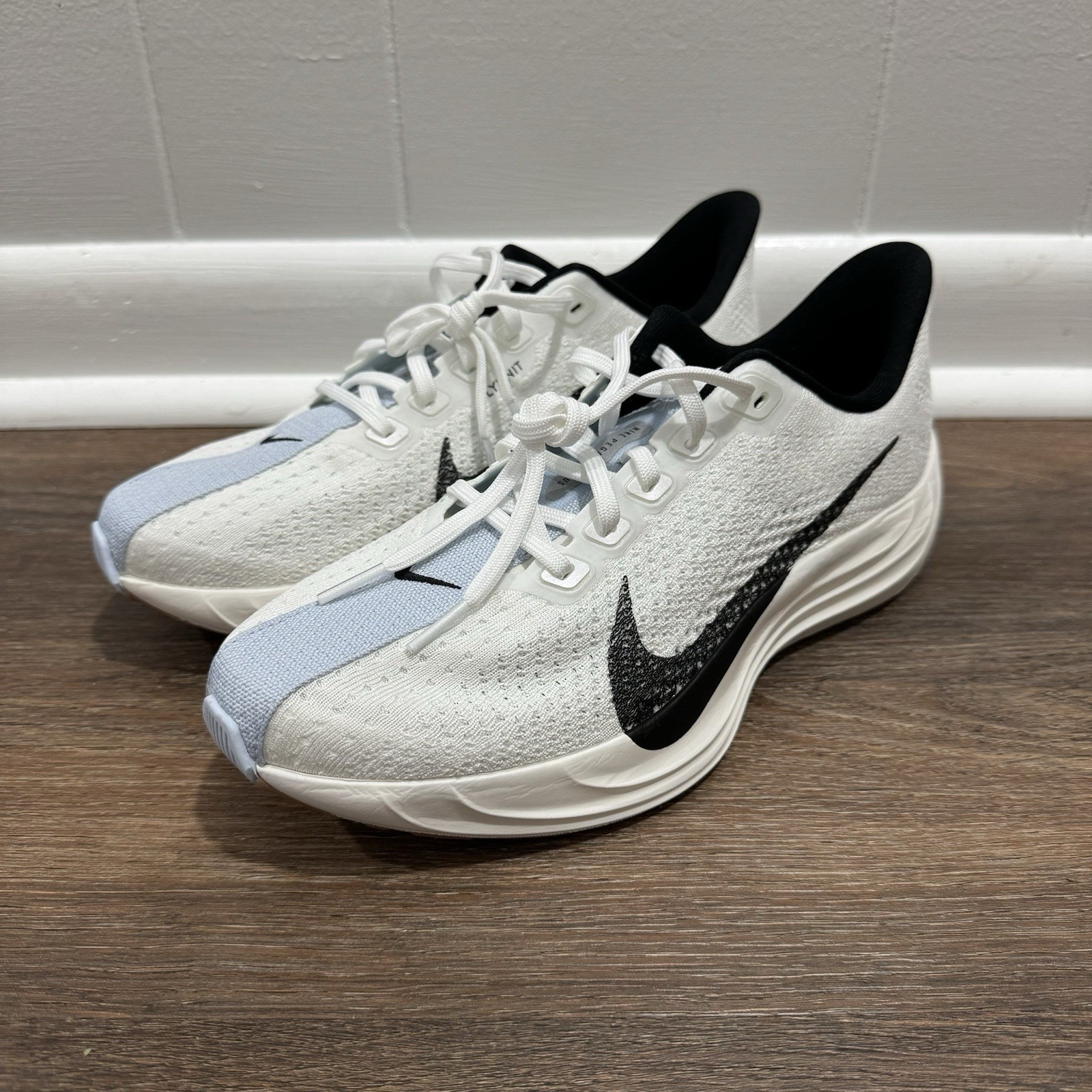 Nike Pegasus Plus White Black Blue Tint Mens Running Shoes Fq7262-101 Sz 7